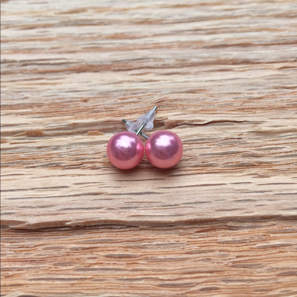 Light Pink Pearl Earring Set